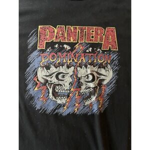 Vintage Pantera Domination short sleeve band Tee shirt Black Sz-large cotton